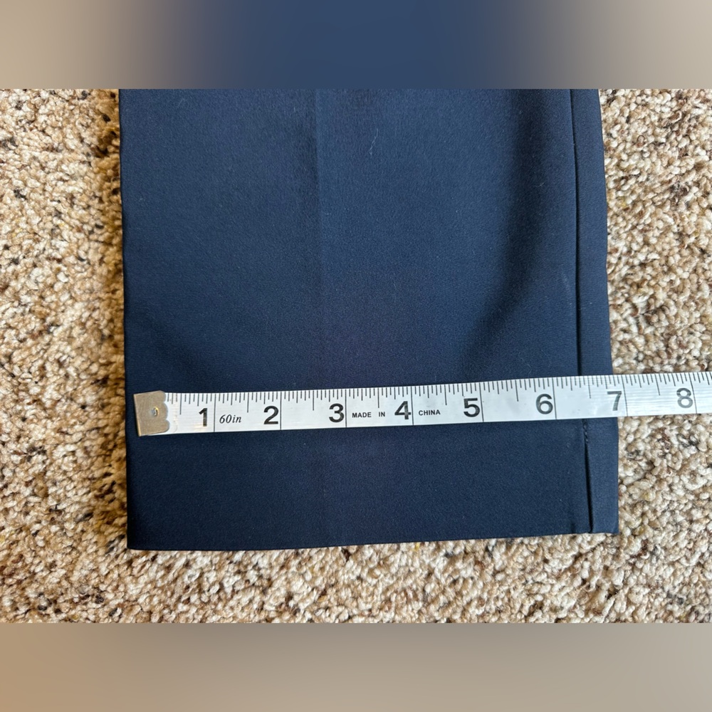 Ann Taylor Factory Navy Stretch Slim Ankle Pants Zip Hook Size 10 - Picture 9 of 10